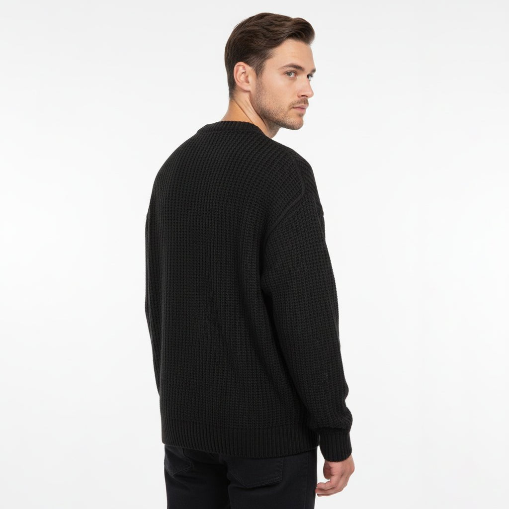 Мъжки плетен пуловер 'Urban Noir'