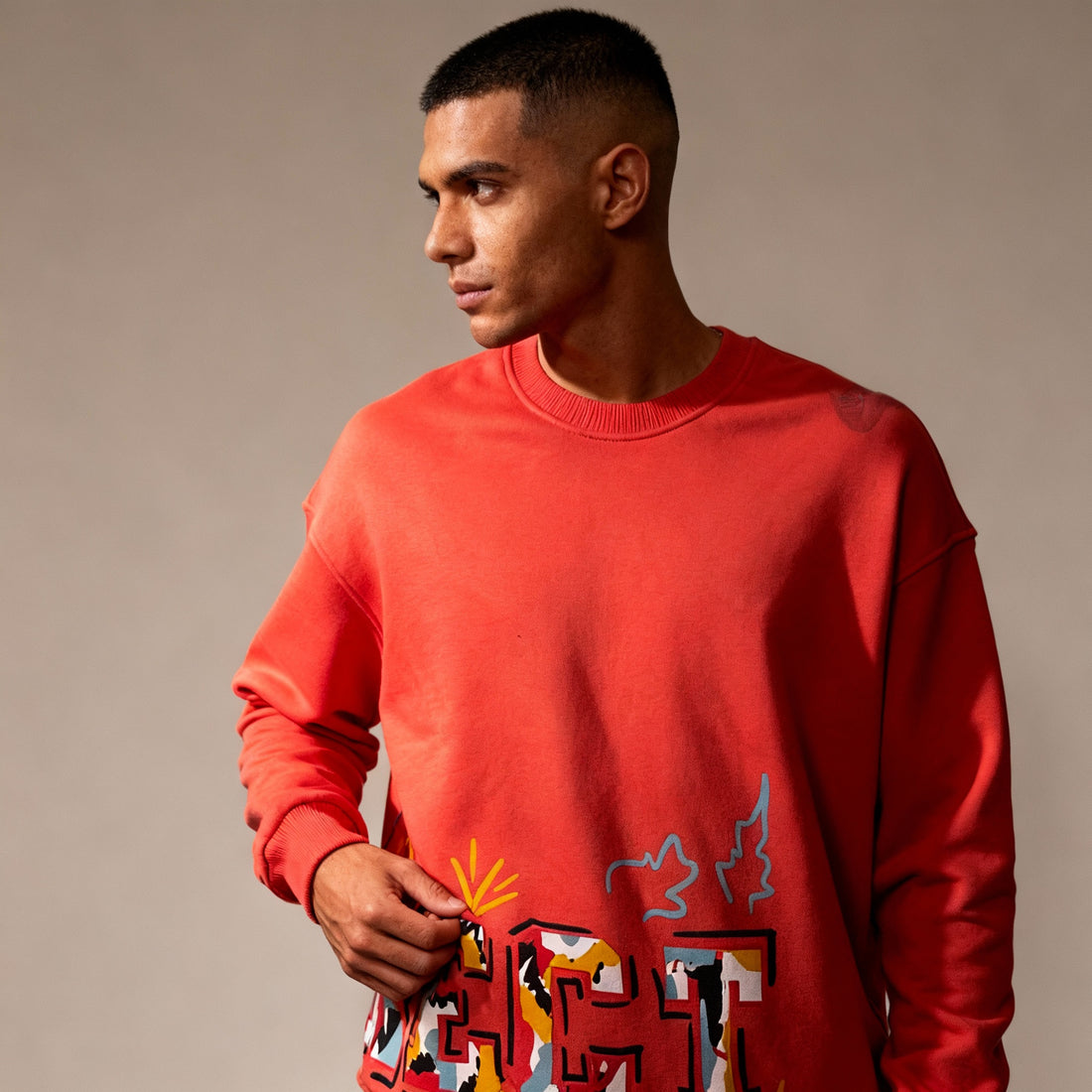 Мъжки суитшърт 'Correct Coral'