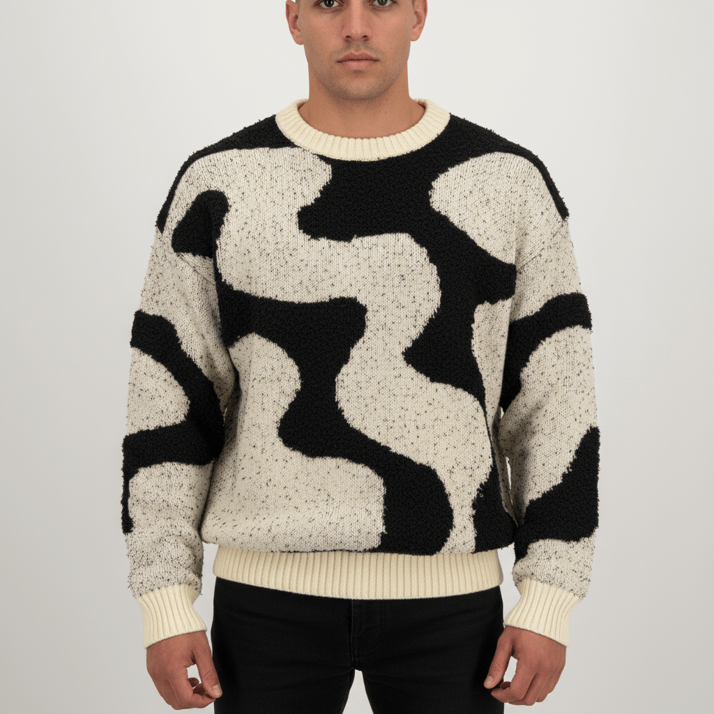 Мъжки пуловер 'Monochrome Haze'