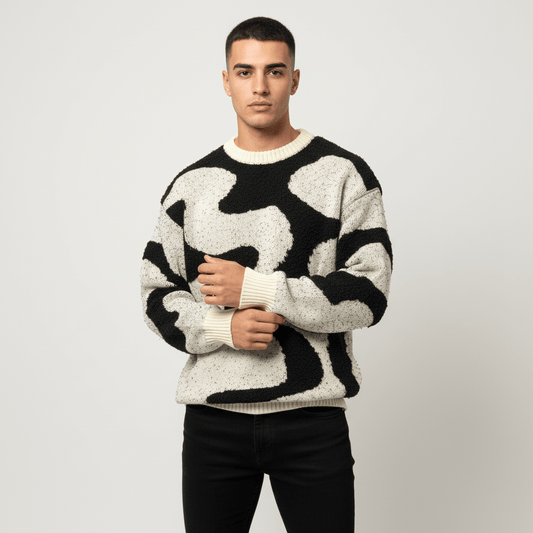 Мъжки пуловер 'Monochrome Haze'