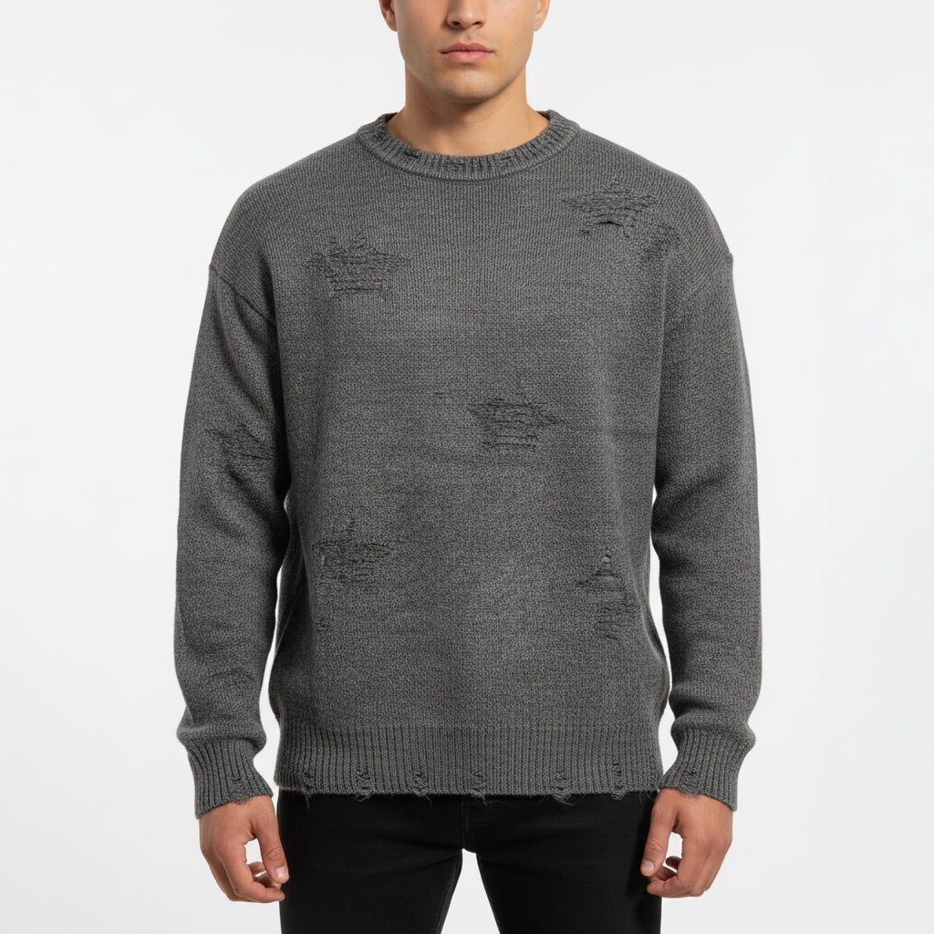 Мъжки плетен пуловер 'Urban Fog'