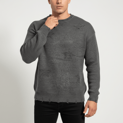 Мъжки плетен пуловер 'Urban Fog'