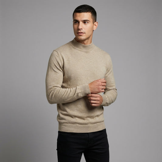 Плетен пуловер 'Пясъчен уют'