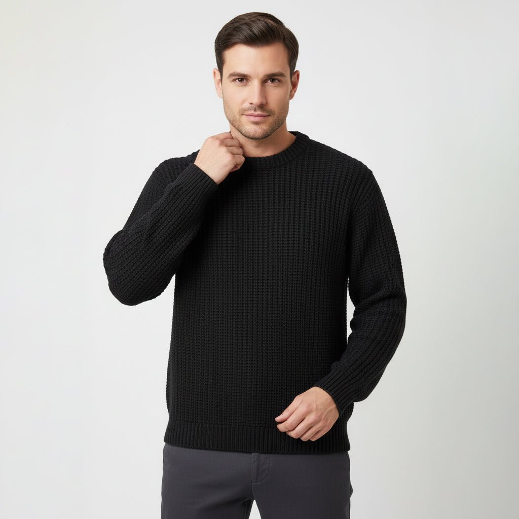 Мъжки плетен пуловер 'Urban Noir'