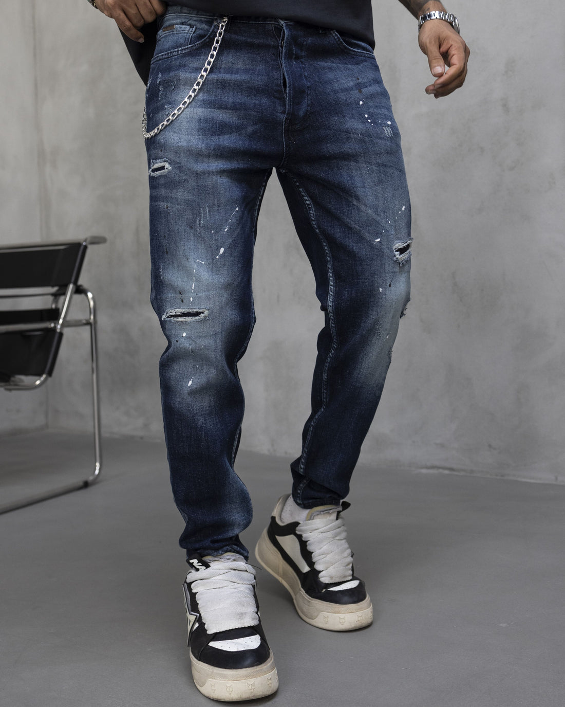 Мъжки дънки 'Navy Street Splatter'