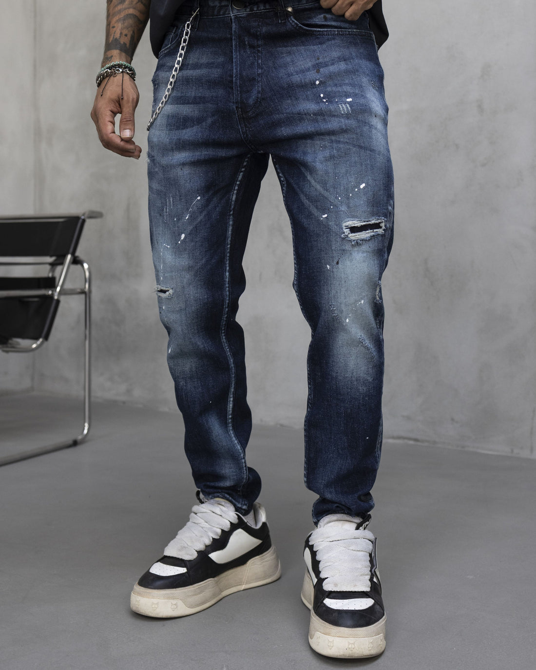 Мъжки дънки 'Navy Street Splatter'